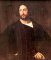 Portrait of Young Man by Titian at Alte Pinakothek. Munich, Germany.