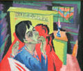 Self-portrait as Ill man painting by Ernst Ludwig Kirchner at Pinakothek der Moderne. Munich, Germany.