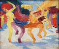 Dance around Golden Calf painting by Emil Nolde at Pinakothek der Moderne. Munich, Germany.