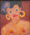 Festmädchen painting by Emil Nolde at Pinakothek der Moderne. Munich, Germany.