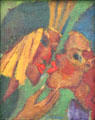 The Kiss painting by Emil Nolde at Pinakothek der Moderne. Munich, Germany.
