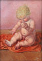 Sitting Child painting by Otto Dix at Pinakothek der Moderne. Munich, Germany.