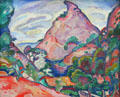 The Creek -Bad Weather painting by Georges Braque at Pinakothek der Moderne. Munich, Germany.