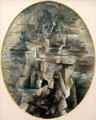 Woman with Mandolin painting by Georges Braque at Pinakothek der Moderne. Munich, Germany.
