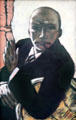 Self-portrait in Black by Max Beckmann at Pinakothek der Moderne. Munich, Germany.