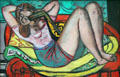 Woman with Mandolin in Yellow & Red painting by Max Beckmann at Pinakothek der Moderne. Munich, Germany.