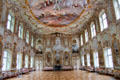 Gilded mirror Rococo ballroom in Municipal Art Gallery at Schaezler Palace. Augsburg, Germany.
