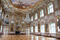 Gilded mirror Rococo ballroom in Municipal Art Gallery at Schaezler Palace. Augsburg, Germany.