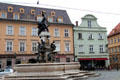 Hercules Fountain representing Hercules slaying the hydra with three Naiads below by Adriaen de Vries & cast by Wolfgang Neidhardt on Maximilianstraße. Augsburg, Germany.