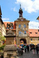 Approach to Bamberg Old Town Hall from west. Bamberg, Germany.