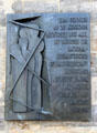Memorial plaque on Bamberg Old Town Hall to Jews murdered by the Nazis. Bamberg, Germany.