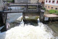 Water control dam seen from Bamberg Old Town Hall. Bamberg, Germany.
