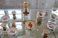 Meissen porcelain services from German Electors & with papal coat of arms at Bamberg Old Town Hall Museum of Faience & Porcelain. Bamberg, Germany.