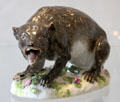 Meissen porcelain badger statuette by Johann Joachim Kaendler at Bamberg Old Town Hall Museum of Faience & Porcelain. Bamberg, Germany.