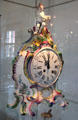 Faience table clock by Paul Hannong of Strasbourg, France at Bamberg Old Town Hall Museum of Faience & Porcelain. Bamberg, Germany.