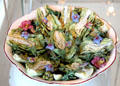 Faience showpiece in form of bowl of lettuce hearts by Paul Hannong of Strasbourg, France at Bamberg Old Town Hall Museum of Faience & Porcelain. Bamberg, Germany.