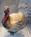 Faience tureen in shape of turkey by Paul Hannong of Strasbourg, France at Bamberg Old Town Hall Museum of Faience & Porcelain. Bamberg, Germany.