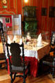 Dining table in guests living room at Coburg Castle. Coburg, Germany.