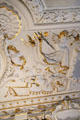 White Hall with stucco ceiling detail by Giovanni Carcani or Girolarno Rossi at Ehrenburg Palace. Coburg, Germany.