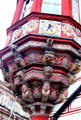 Stadthaus painted oriel tower. Coburg, Germany.