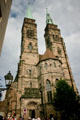 Towers of St Sebaldus Church. Nuremberg, Germany.