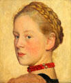 Red necklace painting by Sepp Hilz at Germanisches Nationalmuseum. Nuremberg, Germany.