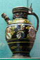 Enameled earthenware jug with spout from Annaberg, Saxony at Germanisches Nationalmuseum. Nuremberg, Germany.