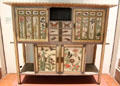 Bookcase by Royal Arts & Crafts School of Nuremberg painted by Wilhelm Rinneberg at Germanisches Nationalmuseum. Nuremberg, Germany.