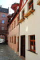 Museum 22-20-18 Künertgasse feature three rare surviving craftsmen's houses restored almost to original design. Nuremberg, Germany.