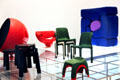 Gallery of modern chairs at Neues Museum Nürnberg. Nuremberg, Germany.