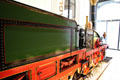 Replica of locomotive Adler & tender after original imported from Robert Stephenson Factory of England in 1835 at Nuremberg Transport Museum. Nuremberg, Germany.