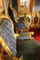 Thrones in private salon car of King Ludwig II of Bavaria at Nuremberg Transport Museum. Nuremberg, Germany.