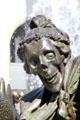 Couple in old age detail on Marriage Carousel sculpture. Nuremberg, Germany.