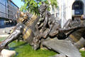 Couple strangling each other detail on Marriage Carousel sculpture. Nuremberg, Germany.