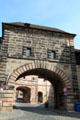 Two arches beside Neutorturm. Nuremberg, Germany.