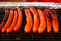 Bar-B-Q wurst of Nuremberg region. Nuremberg, Germany.