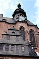Clock tower of Marburg Castle , built originally as a fort & home to Landgraves, a title of nobility, of Hessen from 13th-17thC. Marburg, Germany.