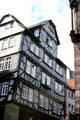 Half-timbered, multi-story building on Hirschbergstrasse. Marburg, Germany.