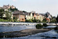 Town of Marburg which stretches along Lahn River. Marburg, Germany.
