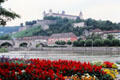 Fortress Marienberg on left bank of Main River, a fort since ancient times & residence of the local Prince-Bishops for nearly five centuries, now houses two museums. Würzburg, Germany