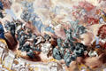 Detail of frescoes by Johann Jakob Zeiller on dome of Ettal Benedictine Abbey. Ettal village, Germany.