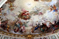 Frescoes above high altar at Ettal Benedictine Abbey. Ettal village, Germany.