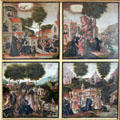 Scenes from the life of St Mang painting by Allgäuer Meister in State Gallery at Hohes Schloss zu Füssen. Füssen, Germany.
