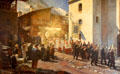 Procession in Kanto Wallis painting in State Gallery at Hohes Schloss zu Füssen. Füssen, Germany.