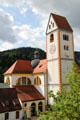 Finial atop clock tower of Basilica St Mang. Füssen, Germany.