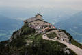 Kehlsteinhaus , Nazi constructed building atop the summit of Kehlstein outcrop near Berchtesgaten used often by Hitler and the highest ranks of the Nazi Party. Berchtesgaden, Germany.
