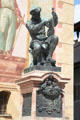 Sculpture of Matthias Klotz , a member of family of violin makers which flourished in the town. Mittenwald, Germany.