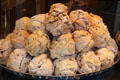 Local specialty, Rothenburger Schneeballen pastry in shop window. Mittenwald, Germany.