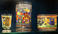 Enameled glass beakers were sometimes gifts of friendship by people close to a guild at Museum of Bread and Art. Ulm, Germany.