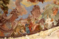 Detail of ceiling fresco in library of Kloster Wiblingen. Ulm, Germany.
